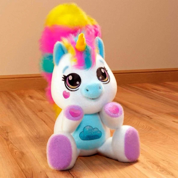 Lily Sesli ve Işıklı Unicorn Peluş - Resim 3