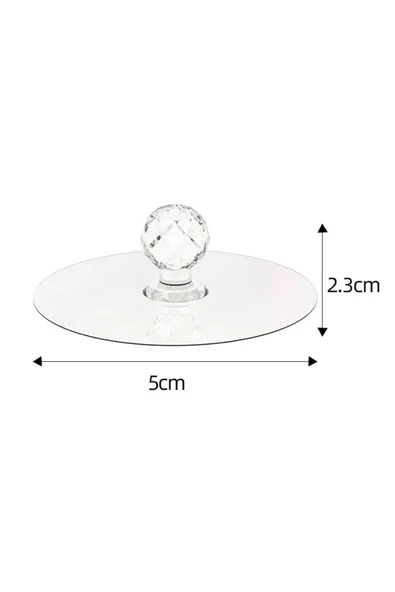 ® 2 Adet Kristal Kendiliğinden Güçlü Yapışkanlı Kulp Askısı Tutma Kolu - 7