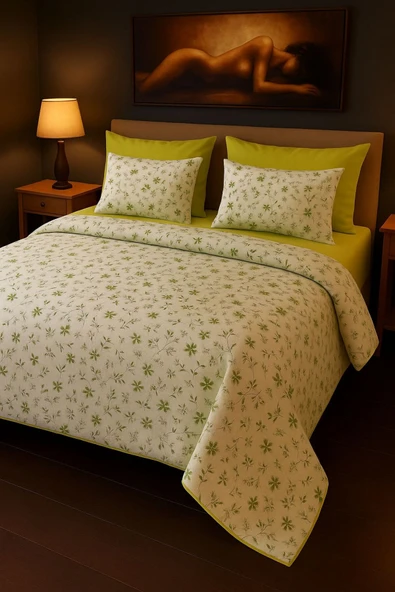 Bahar Çiçek Çift Kişilik Nevresim Takımı HamPamukluKumaş ürün görseli 1