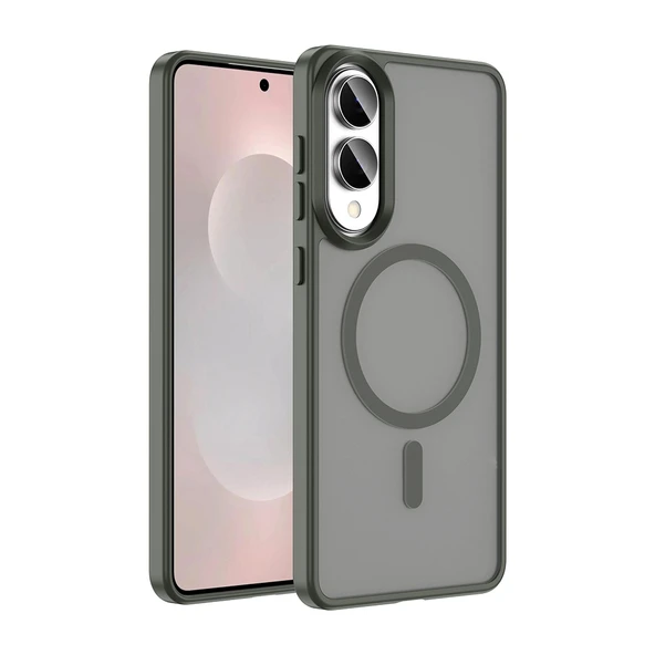 Galaxy S25 Edge Kılıf M-safe Şarj Özellikli Mat Arka Yüzey Sio Kılıf - Resim 17