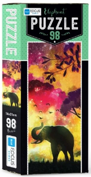 Blue Focus Elephant - Puzzle 98 Parça ürün görseli 1