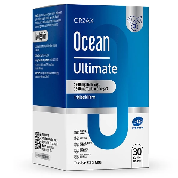 Ocean Ultimate Balık Yağı 1700 mg 30 Softjel Kapsül