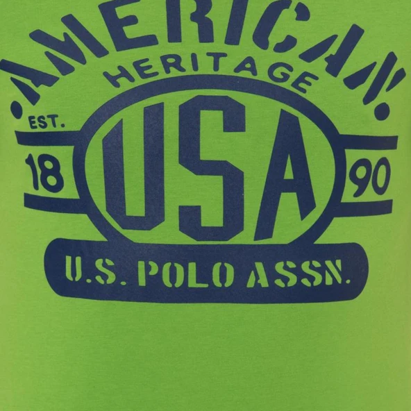 Erkek Elma Yeşili Bisiklet Yaka Tişört - Resim 5