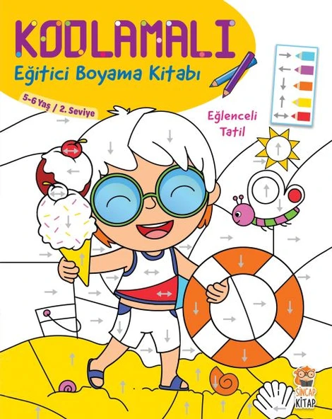 Kodlamalı Eğitici Boyama Kitabı - Eğlenceli Tatil ürün görseli 1