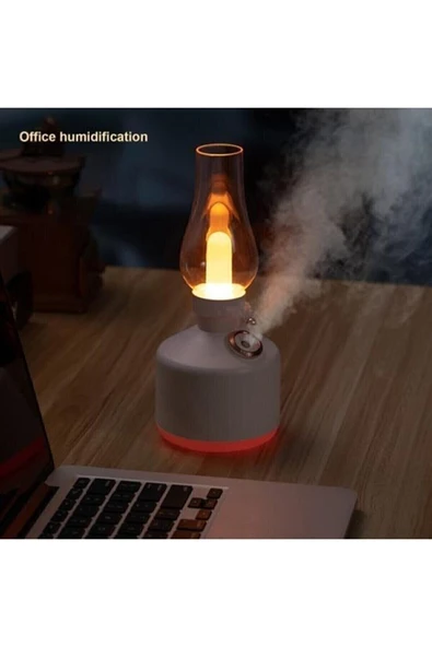 RGB Işıklı Şarjlı Ultrasonik Hava Nemlendirici | 280ml Aromaterapi Buhar Makinesi & Gece Lambası - 3