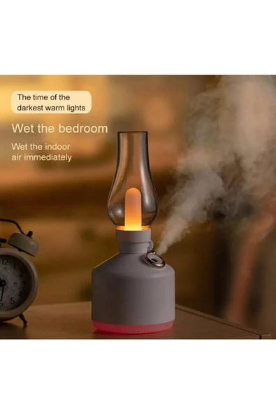 RGB Işıklı Şarjlı Ultrasonik Hava Nemlendirici | 280ml Aromaterapi Buhar Makinesi & Gece Lambası - 2