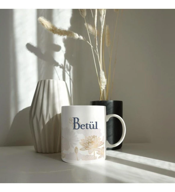 Kişiye Özel Yuvarlak "B" Harfi Temalı Baskılı Kupa ürün görseli