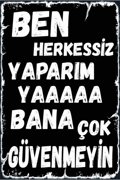 Retro Ahşap Duvar Poster 20x30cm - 1