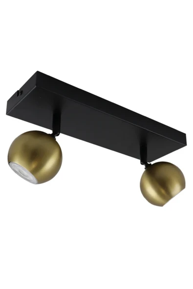 GU10 Tasarruflu LED 3’lü Metal Gövde Gold Hareketli Başlık Spot Tavan Avize tasarruflu Ampul Dahil - Resim 2