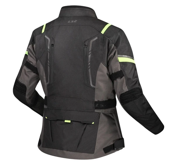 LS2 NARVIK KADIN MONT GRİ-SİYAH-NEON SARI - Resim 2