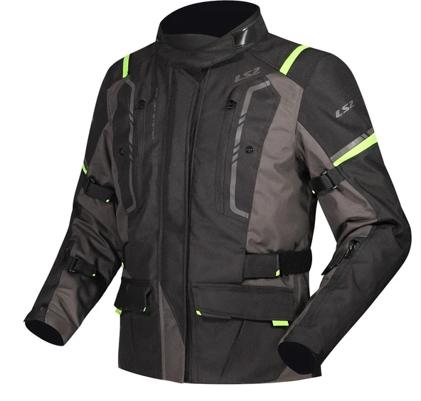 LS2 NARVIK KADIN MONT GRİ-SİYAH-NEON SARI ürün görseli 1