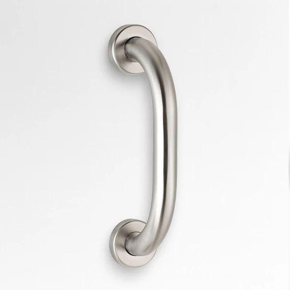 Tutunma Barı 19 Çap 20 cm Paslanmaz Çelik Krom Duvar Tipi Banyo Tuvalet Destek Barı Tutma Aparatı - Resim 2