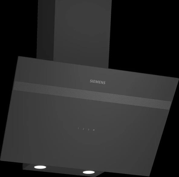 Siemens LC64KPJ60T iQ100 Duvar Tipi Davlumbaz 60 cm Siyah Cam - 1