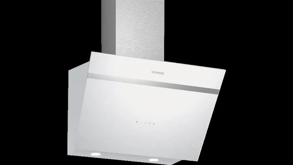 Siemens LC66KPJ20T iQ300 Duvar Tipi Davlumbaz 60 cm Beyaz Cam Yüzey - 1