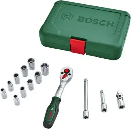 Cırcırlı Lokma Anahtar Seti 1/4'' 14 Parça Bosch 1600A02BY0 - 2