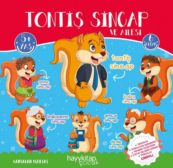 Tontiş Sincap ve Ailesi 6’lı Öykü Seti ürün görseli 1