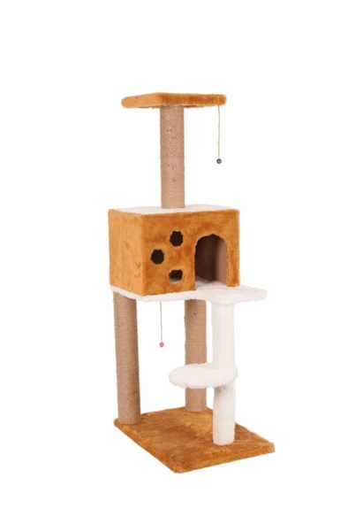 Cathause Kahverengi Kedi Tırmalama Platformlu S9 124 cm ürün görseli 1