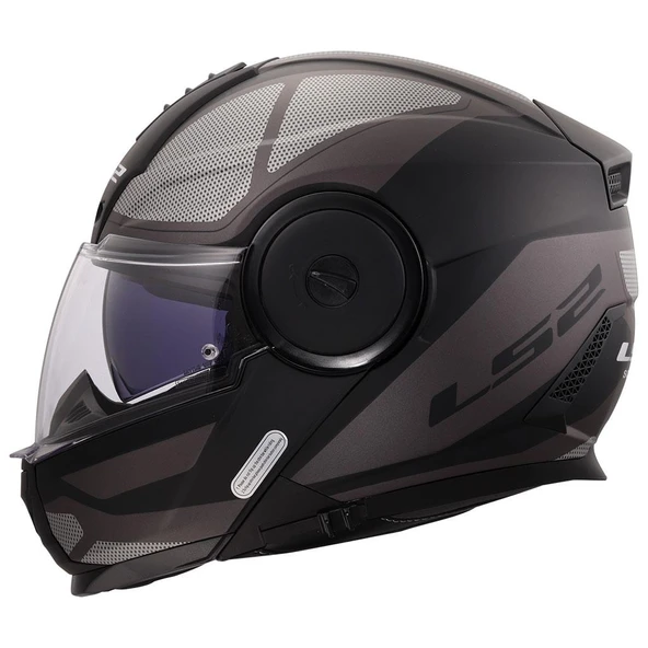 LS2 SCOPE 2 AXIS MAT SİYAH-TITANIUM KASK - Resim 6