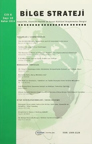 Bilge Strateji Dergisi Cilt: 6 / Sayı:10 Bahar 2014 ürün görseli 1