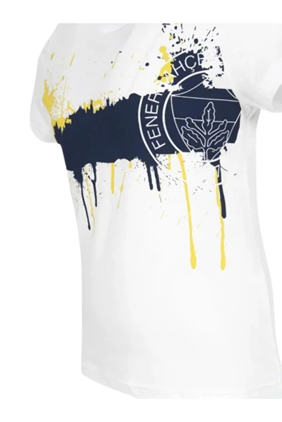 Fenerbahçe Ojinal Çocuk Tribün Boyalı Beyaz T-shirt - Resim 2