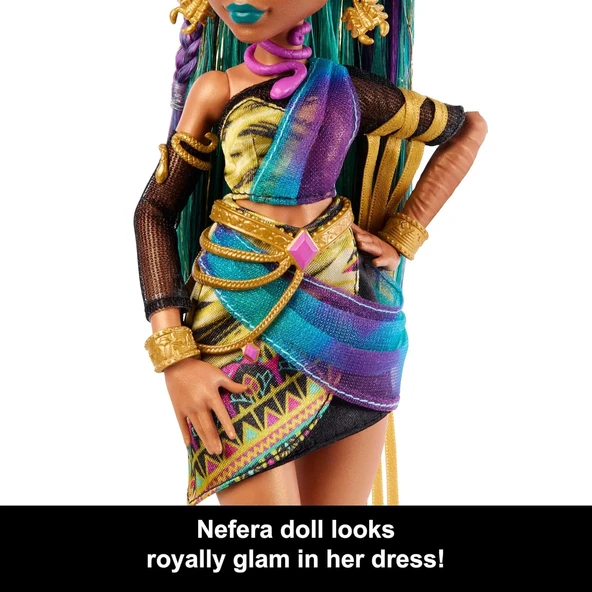 Monster High Mumya Elbisesiyle Nefera de Nile Bebek JDR48 - 5