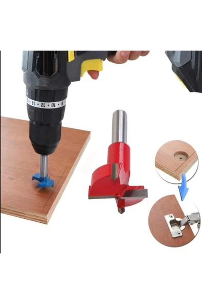Menteşe Matkabı Bıçağı Ahşap Delme Panç Freze Matkap Ucu 40 Mm - Kapı Menteşesi - 1