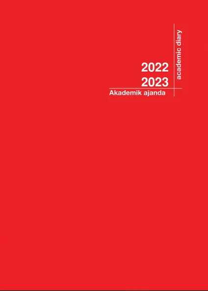 2022-2023 Akademik Ajanda 21X29 Kırmızı ürün görseli 1