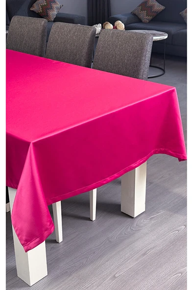 Fuşya Masa Örtüsü Jakar Kumaş 140x180cm Masa Örtüsü - Resim 6