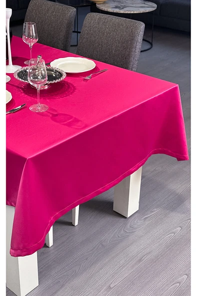 Fuşya Masa Örtüsü Jakar Kumaş 140x180cm Masa Örtüsü ürün görseli 1
