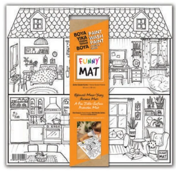 Funny Mat - Evim Güzel Evim 40x40cm ürün görseli 1