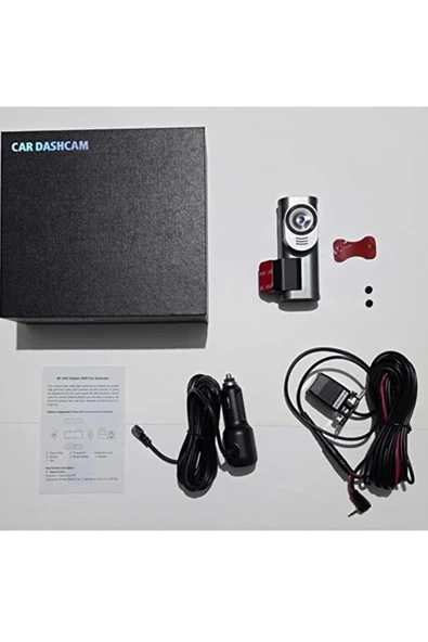 4K WiFi Çift Kameralı Araç Kamerası Gece Görüşlü G-Sensörlü Dash Cam 170 Derece - Resim 7