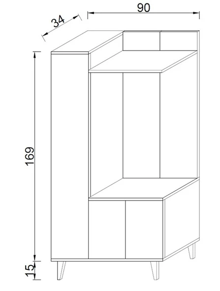 Kuzeylife Linea Portmanto Vestiyer Ayakkabılık - Resim 6