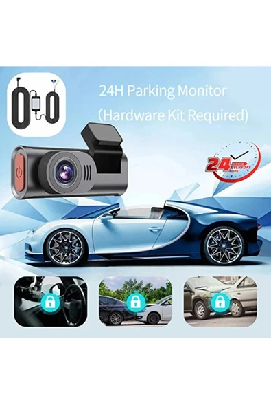 4K WiFi Çift Kameralı Araç Kamerası Gece Görüşlü G-Sensörlü Dash Cam 170 Derece - Resim 2