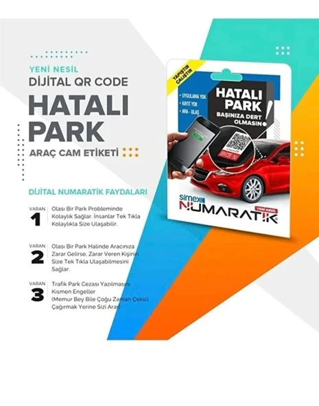 Hatalı Park Orkod Okuyucu Sticker - 2