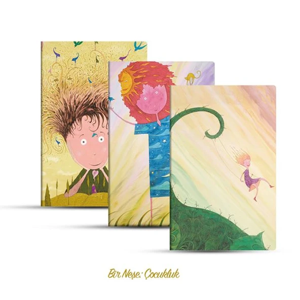 Üçlü Çizgili Defter Seti: Bir Neşe: Çocukluk ürün görseli 1