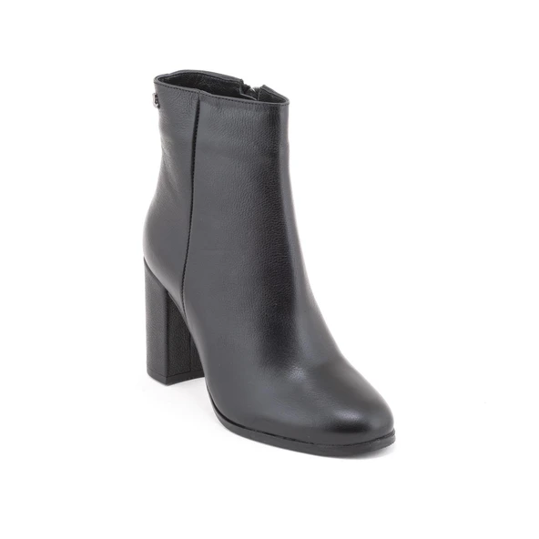 Venüs 2551801K Kadın Hakiki Deri Yuvarlak Burun Kalın Topuklu Bot - 2