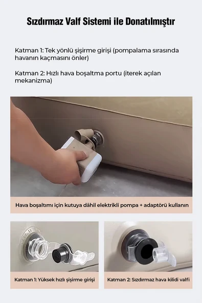 Robo Kendi kendine Şişen Otomatik Çift Kişilik Şişme Koltuk - 6