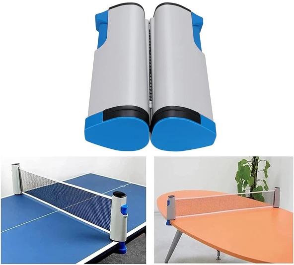 6lı SET Masa Tenisi Filesi Raket Top Seti Otomatik Gerdirme Pinpon Net Tüm Masalara Uyumlu - Resim 4