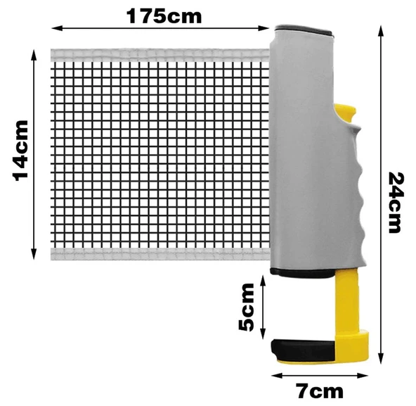 6lı SET Masa Tenisi Filesi Raket Top Seti Otomatik Gerdirme Pinpon Net Tüm Masalara Uyumlu - Resim 3