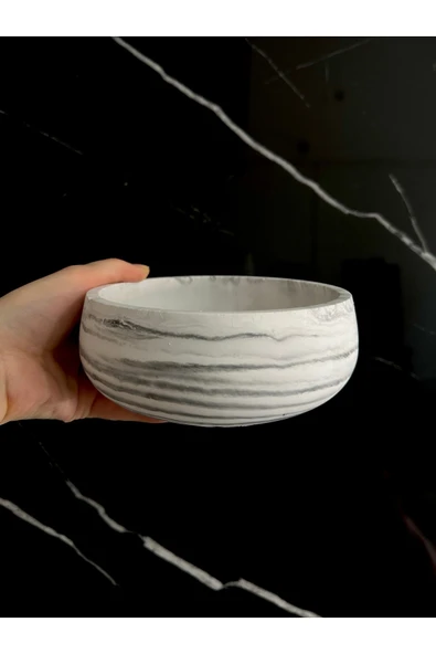 Dekoratif Beton Kase Takılık El Yapımı Havluluk - 6