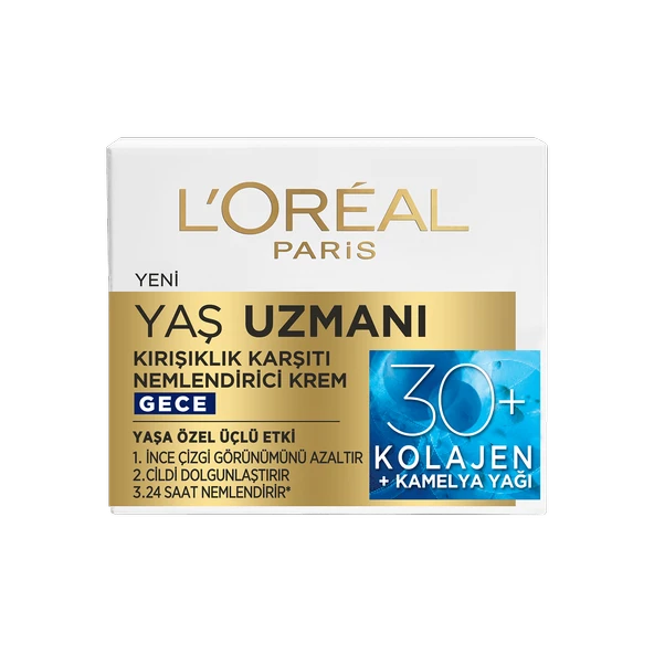 Loreal Paris Yaş Uzmanı Kırışıklık Karşıtı Nemlendirici Gece Kremi 50 ml