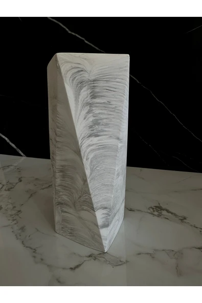 Beton Çiçek Vazosu El Yapımı Dekoratif Geometrik Saksı - 5