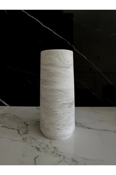 Beton Vazo Dekoratif Saksı El Yapımı Şık Aksesuar - 5