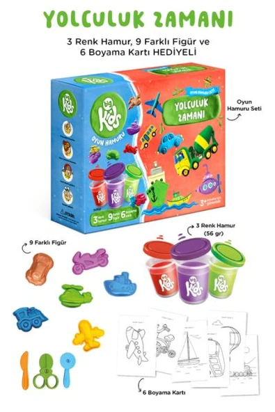 Yolculuk Zamanı Oyun Hamuru Seti (18 Parça - 352 Gr) ürün görseli 1