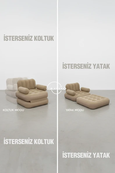 robo Kendi kendine Şişen Otomatik Tek Kişilik Şişme Koltuk - 3