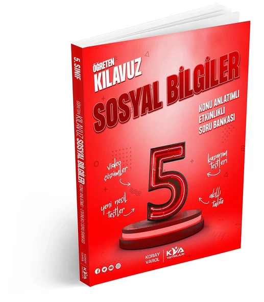 KORAY VAROL YAYINLARI 5.SINIF SOSYAL BİLGİLER ÖĞRETEN KLAVUZ KONU ANLATIMLI ETKİNLİKLİ SORU BANKASI (MAARİF MODELİ) ürün görseli