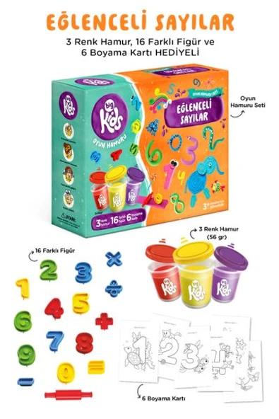 Eğlenceli Sayılar Oyun Hamuru Seti (25 Parça - 356 Gr) ürün görseli 1