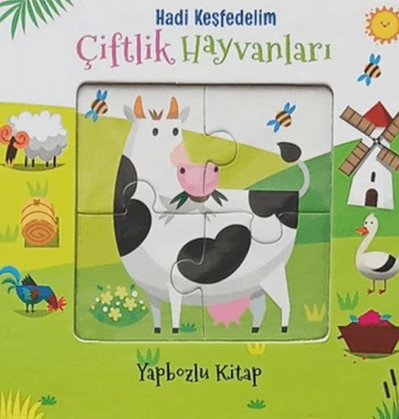 Hadi Keşfedelim - Çiftlik Hayvanları Yapbozlu Karton Kitap ürün görseli 1