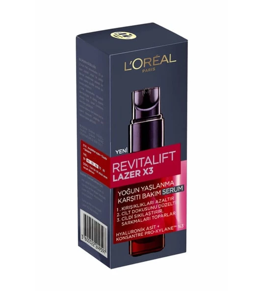 Loreal Paris Revitalift Lazer X3 Yoğun Yaşlanma Karşıtı Bakım Serum 30 ml - Resim 3