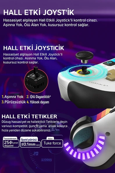 MyBlack Kablosuz RGB Oyun Kolu  Multi Platform Destekli, Makro Programlama ve Oto İletişim Özelliği - 5